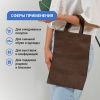 Сумка-шоппер из спанбонда с пришивными ручками 15 см, коричневая, 26 х 33 см